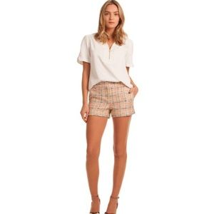 Trina Turk Multicolor Plaid Women Shorts